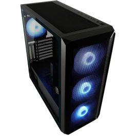LC-Power 804B Midi Tower Gaming PC Negro con Iluminación RGB Vidrio Templado ATX/Micro-ATX/Mini-ITX para Juegos