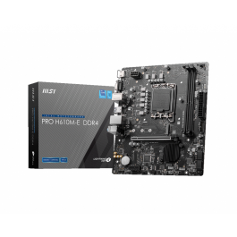 MSI PRO H610M-E Placa Base Intel H610 LGA 1700 DDR4 Micro ATX, Compatible con Intel Core i9, Almacenamiento M.2 y SATA III Precio: 74.58999988. SKU: S5622611