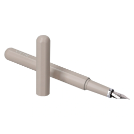 Belius Pluma y Funda Space B Minimalista Gris Tinta Azul Caja Diseño Similpiel M