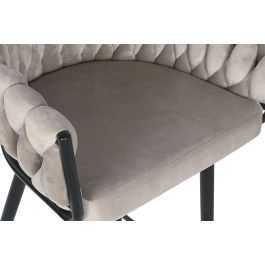 DKD Home Decor Taburete Moderno Beige Negro 58 x 101 x 53 cm