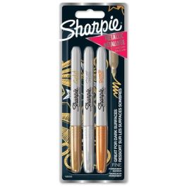 Sharpie Marcador Permanente Fine Metálico - Blíster 3 Unidades, Colores Surtidos Precio: 8.59000054. SKU: B1AVD56F3J