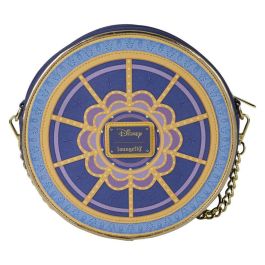 Loungefly Bolso Bandolera Caorusel Princesas Disney Piel Vegana con Apliques y Detalles Estampados
