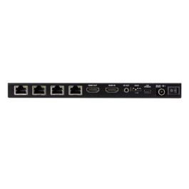 Aten VS1824KIT-AT-G Splitter HDMI 4 Puertos 4K con Salida Local HDMI, Receptores IR y POC, Negro, Metal