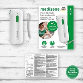Medisana IB 100 Dispositivo Alivio Picaduras Insectos, Sin Químicos, Piel Sensible y Normal, Placa Cerámica Rápida, Certificado Médico, 3 Años Garantía