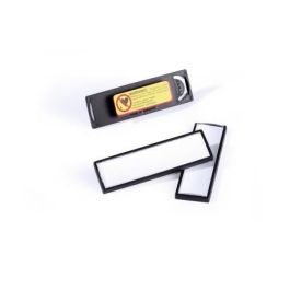 Durable 8132-01 Caja de 25 Portanombres Clip Card con Imán Negro 17x67mm