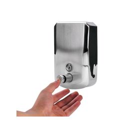 Dispensador Manual Q-Connect De Jabon 800 mL Acero Inoxidable 115x56x179 mm