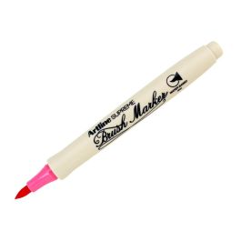 Rotulador Artline Supreme Brush Epfs Pintura Base De Agua Punta Tipo Pincel Trazo Fino Rosa 12 unidades