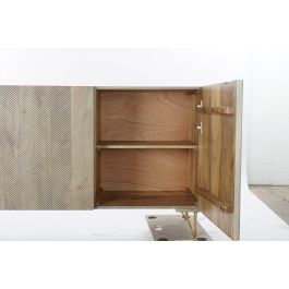 DKD Home Decor Buffet Gris Dorado 45 x 75 x 160 cm