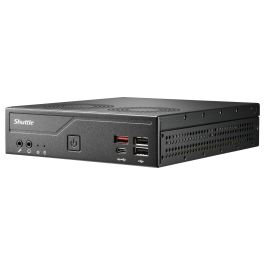 Shuttle XPC Slim DH810 Barebone Mini PC LGA1851, DDR5, USB4, HDMI 2.1, DisplayPort, Fuente 120W, Negro