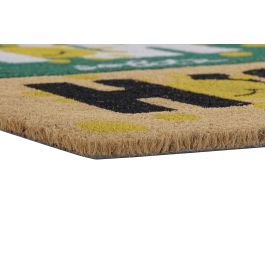 DKD Home Decor Felpudo Básicos Verde Marron Fibra de Coco Goma 40 x 1.5 x 60 cm (2 Unidades)