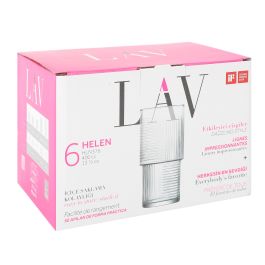 Set de 6 vasos Helen 400 cc - Lav (8 Cajas) Set de 6 vasos Helen 400 cc - Lav (8 Cajas)