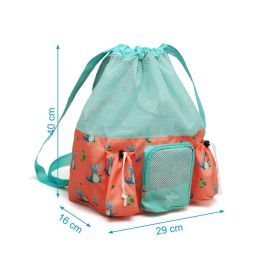 KioKids Bolso Mochila Playa Happy Summer Naranja Cocodrilos 10L Poliéster Transpirable Anti-Arena Ligera Bebés +0 Meses con 3 Bolsillos