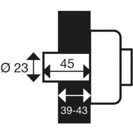 Yale YV25BT-45 Pulsador/Cilindro Cerradura Puerta Beige con 4 llaves y Protección Antidesgarro