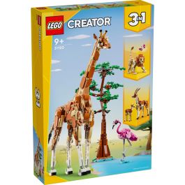 LEGO 31150 Creator 3en1 Safari Animales Salvajes, Juguete con Figuras: Jirafa, Gacelas y León