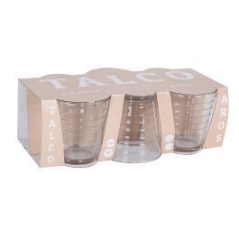 Set de 6 Vasos Talco Aros 250 cc - La Mediterranea (6 Cajas)