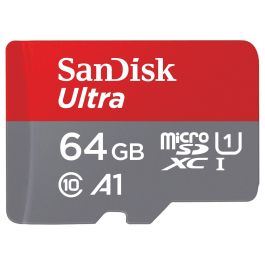 Sandisk Ultra Tarjeta MicroSDXC de 64GB, Velocidad de Lectura 140MB/s, UHS-I, Clase 10, con Adaptador Precio: 37.50000056. SKU: B179KJEXD3