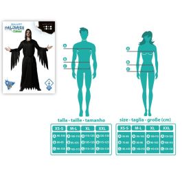 Disfraz Zombie Encapuchado Hombre Negro Adulto XS-S Halloween