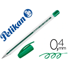 Pelikan Bolígrafo Stick Super Soft Verde Tinta Aceite 0,4 mm