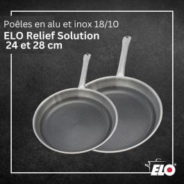 Elo AAARP57263 Juego de 2 Sartenes de Inducción, Acero Inoxidable 18/10 Antiadherente ELODUR Select, Ø 24 y 28 cm