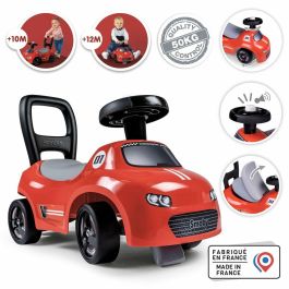 Smoby Correpasillos Rojo, Vehículo de Juguete para Bebés, Edad Mínima 18 Meses, de Plástico, Sin Pilas Ni Sonidos Ni Montaje