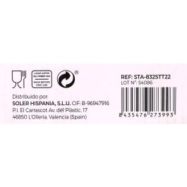 Santa Clara Copa de Champagne Sonella Transparente, 150 cc. Medidas: 5,5 cm de diámetro x 18,5 cm de alto. Peso: 324 g. (36 Unidades)