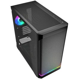 Sharkoon MK4W RGB Micro-ATX Caja PC | Negro con Panel Lateral de Cristal y Ventiladores RGB