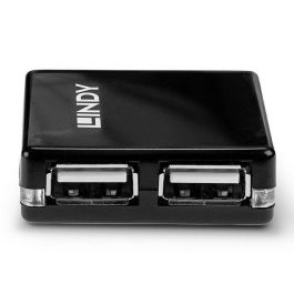 Hub USB LINDY 42742 Negro