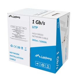 Lanberg Bobina 1 grb S Cable UTP RJ45 Categoría 5e, 305m, Gris, Velocidad 1Gb/s, CCA Precio: 58.79000017. SKU: B1CVB8MQQ8