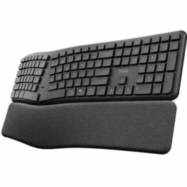 Trust 25704 Teclado Inalámbrico Ergonómico Keyra Multidispositivo. Diseño Dividido, Apoyo Palma, Bluetooth/USB. Teclas Silenciosas. Negro. Precio: 66.50000038. SKU: B1JXCZ58PM
