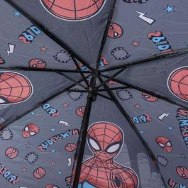 Cerdá Spiderman Paraguas Manual Plegable Escolar 50 cm para Niños y Niñas de 2 a 8 años. 100% Poliéster Resistente