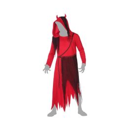 Disfraz Demonio Hombre Adulto Rojo M-L Halloween Polyester Túnica