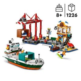 LEGO City 60422 El Puerto y el Barco Mercante, juguete de construcción para mayores de 8 años LEGO City 60422 El Puerto y el Barco Mercante, juguete de construcción para mayores de 8 años