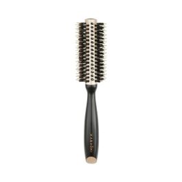 Kashōki Natural Beauty Cepillo Redondo de Madera 18mm Cerdas Jabalí y Nylon, Cuerpo Cerámica, para Cabello Fino 1 unidad
