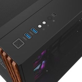 THERMALTAKE View 380 WS ARGB Midi Tower Caja PC Negra ATX/Micro-ATX/Mini-ITX con Panel Lateral de Cristal Templado y 3 Ventiladores ARGB Incluidos