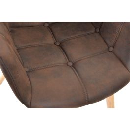 Silla Scandi DKD Home Decor Marron Oscuro Natural 62 x 81 x 60 cm (2 Unidades)