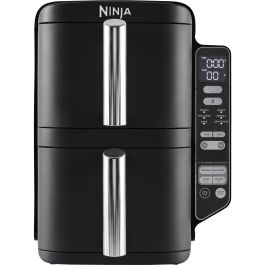 Ninja SL300EU Freidora de Doble Cuba Airfryer 7,6L con 2 cestas para 6 personas, 2470W, Negro