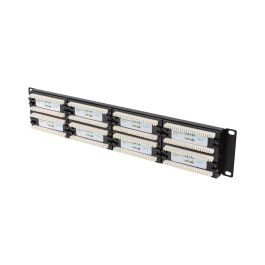 Lanberg Patch Panel 48 Puertos RJ-45 Cat.6 2U 19" Rack No Apantallado Negro Fijación IDC/LSA