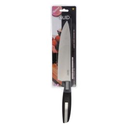 Quid Cuchillo Chef Acero Inoxidable 20 cm, 12 Unidades, Modelo Habitat, Mango Soft Touch, Negro, Apto Lavavajillas