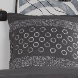 Today Juego de Cama 1 Persona 100% Algodón 57 Hilos - 140x200 cm Funda Nórdica + Almohada - Gael Grey Print