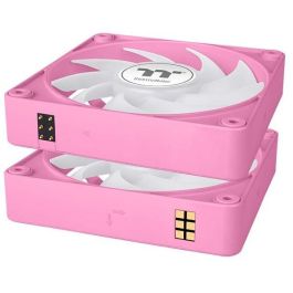 Thermaltake CT140 EX ARGB Ventilador PC 140mm Sync Rosa (3 Pack) - Refrigeración Iluminación Multi 500-1800 RPM