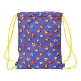 Bolsa Mochila con Cuerdas SuperThings Guardians of Kazoom Amarillo Morado 26 x 34 x 1 cm