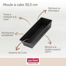 Zenker ZEN1700007748374 Juego de Moldes para Tartas y Savarín, Negro Metalizado, 30.5 x 11.5 cm y 28 cm