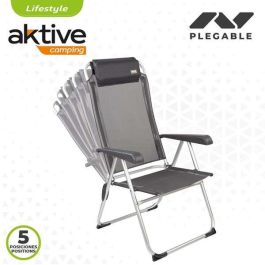 Silla camping aluminio reclinable 5 posiciones 44x55x101cm Silla camping aluminio reclinable 5 posiciones 44x55x101cm