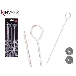 Set 6 Pinchos Brocheta Metal 25 cm Kinvara - Hierro Plata (36 Unidades) Precio: 50.69000002. SKU: B17DYDB65F