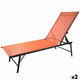 Tumbona reclinable Aktive Naranja 180 x 35 x 49 cm (2 Unidades) Precio: 99.50000005. SKU: B18KW7QMC9