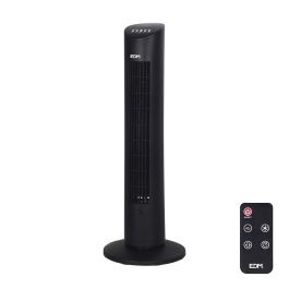 Ventilador de torre. potencia: 60 W, mando a distancia, negro 28 x 78,3 cm