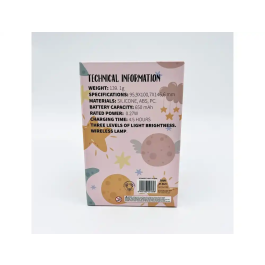 Wondee Lámpara Noche Infantil Conejo Silicona Inalámbrica Táctil 3 Niveles Brillo