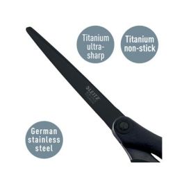 Tijeras Leitz Premium Titanium Antiadherente 180 mm Color Negro 2 unidades