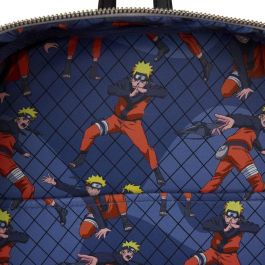 Loungefly Mochila Naruto Shippuden Piel Vegana 45cm con Bolsillos Laterales y Ajustables