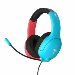 Turtle Beach TBS-8002-25 Auriculares con cable para juegos Airlite Fit con licencia oficial Nintendo Switch, azul neón y rojo